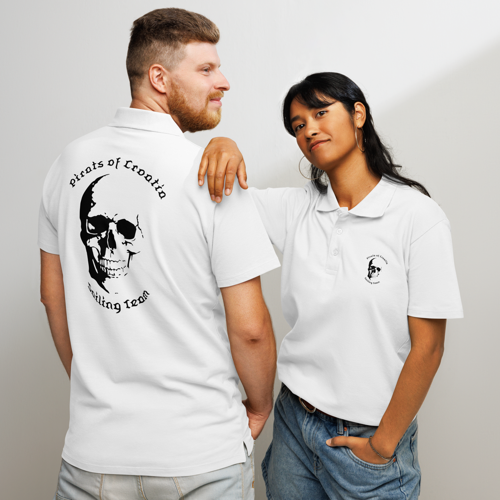 Premium Pique Polo Weiß